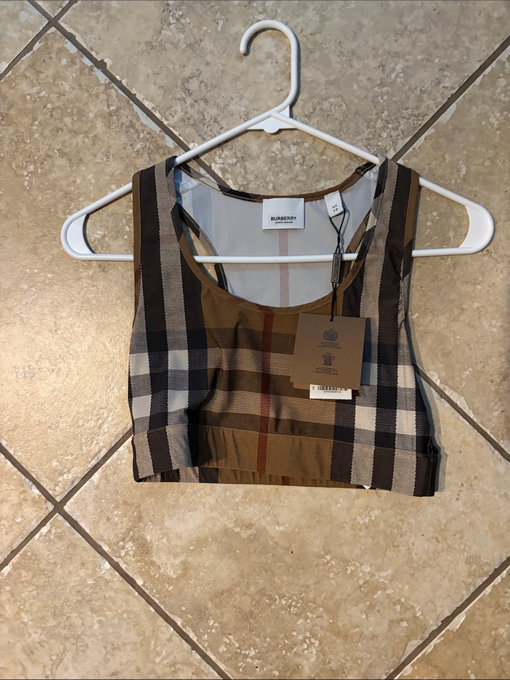 NWT Burberry plaid crop today